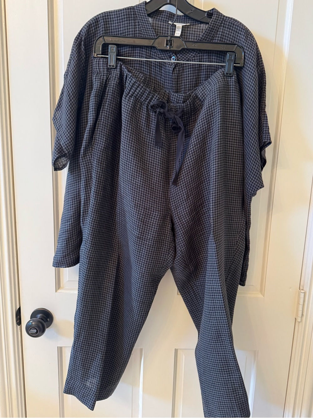 Eileen Fisher, casual organic linen pant set.